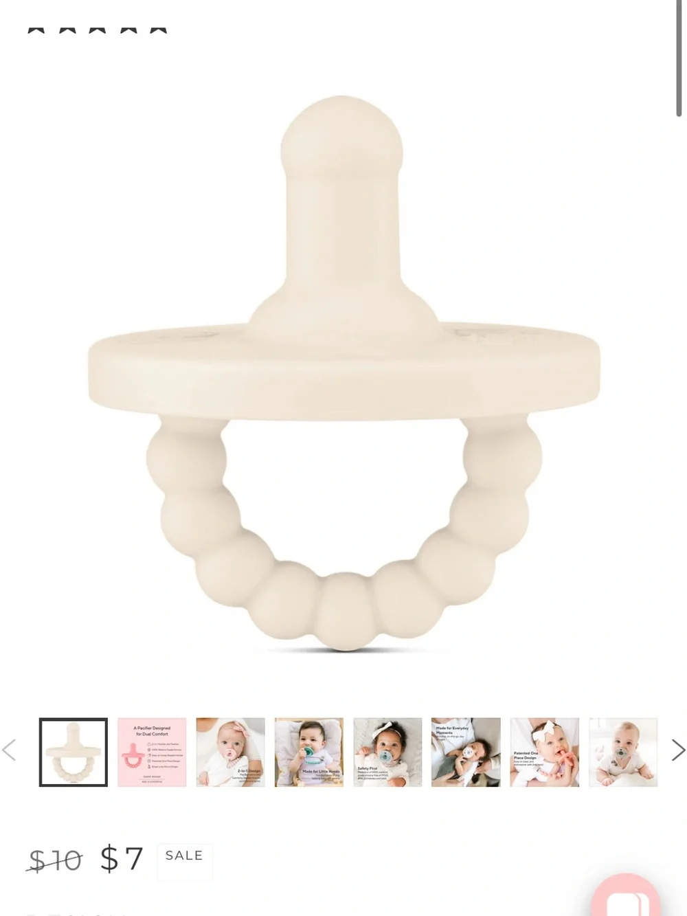 Ryan & Rose Cutie Pat Round Silicone Pacifier - Assorted Colors